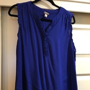 Electric blue sleeveless shirt